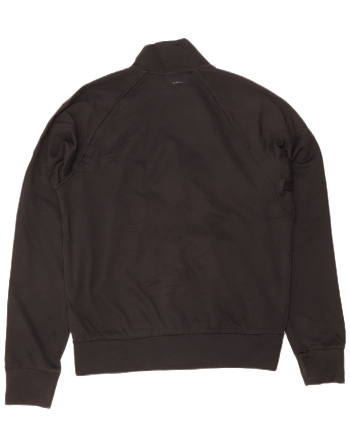 NIKE Mens Dri Fit Graphic Tracksuit Top Jacket Small Black Polyester