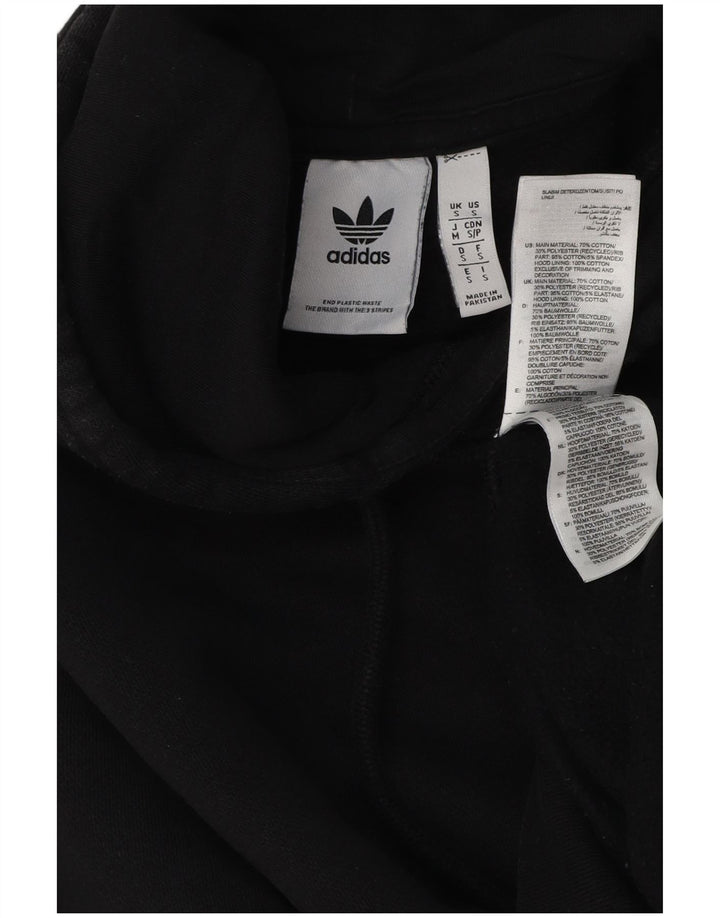 Adidas Mens Hoodie Jumper Small Black Cotton