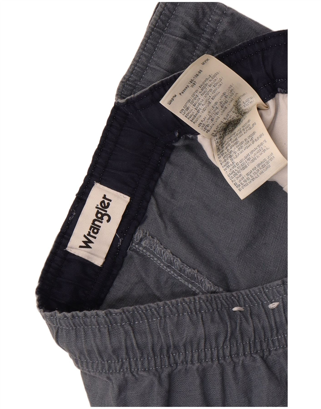 Wrangler Mens Bermuda Shorts W38 XL Grey Cotton