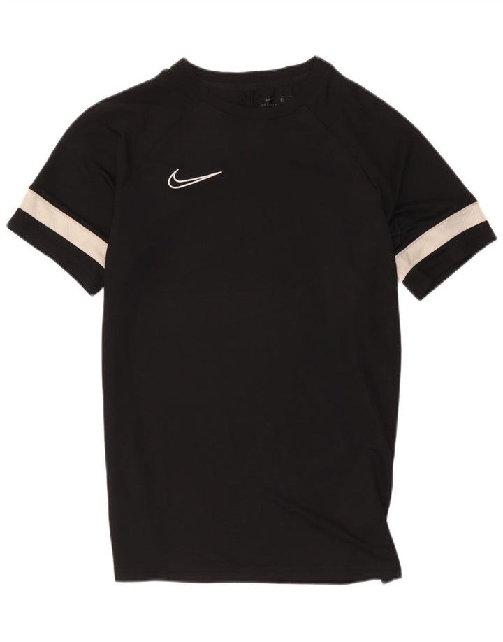 Nike Mens Dri Fit T-Shirt Top Medium Black Colourblock Polyester