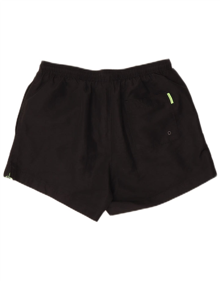 Calvin Klein Mens Graphic Swimming Shorts Small Black Colourblock