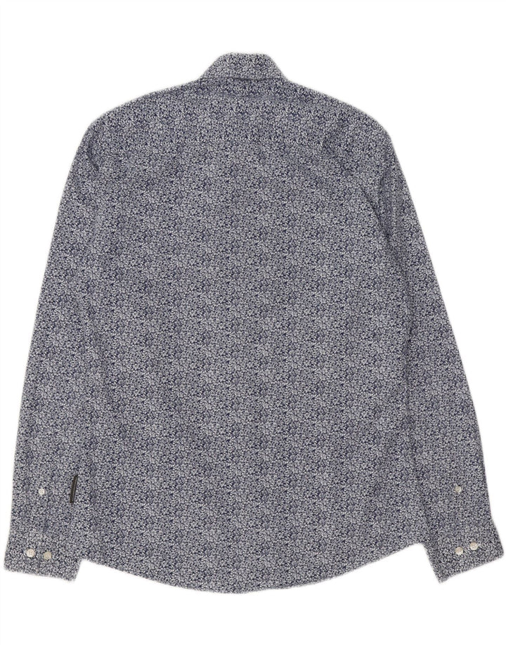 FRENCH CONNECTION Mens Shirt Small Blue Floral Cotton Vintage French Connection and Second-Hand French Connection from Messina Hembry 
