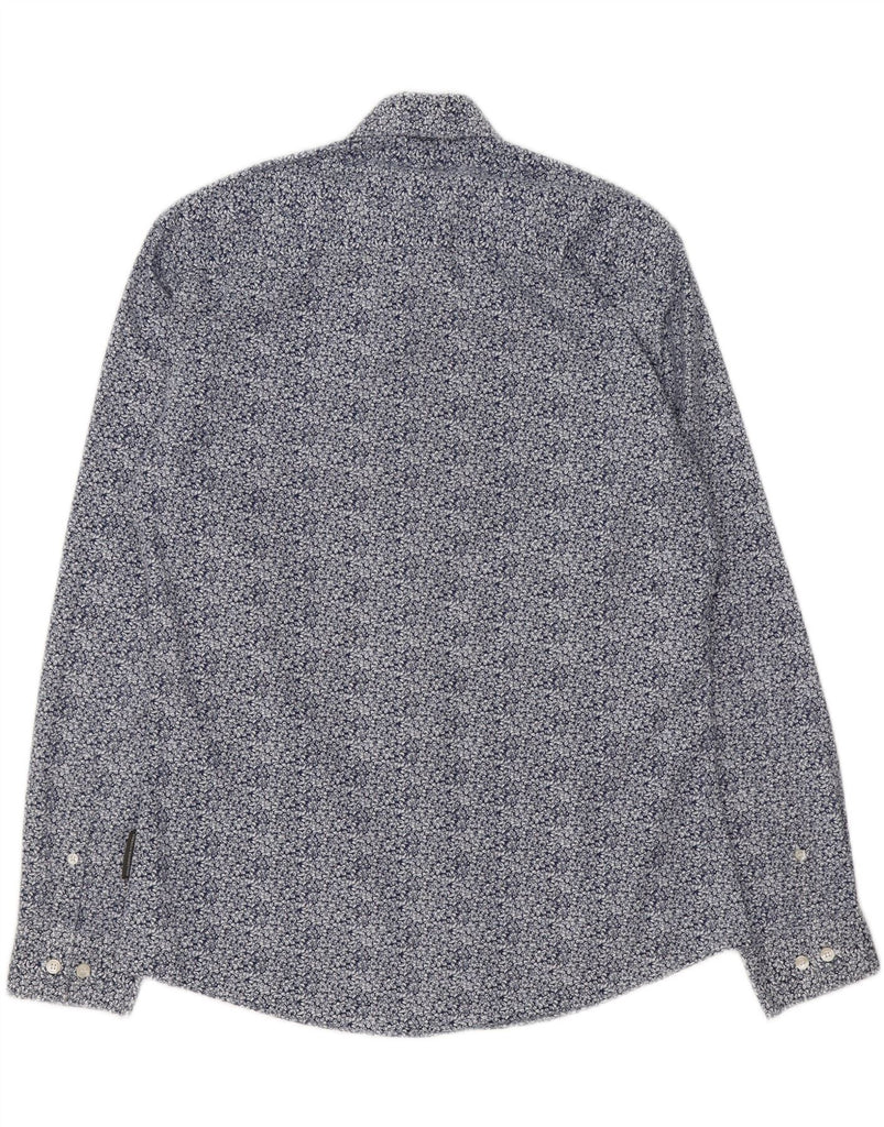 FRENCH CONNECTION Mens Shirt Small Blue Floral Cotton Vintage French Connection and Second-Hand French Connection from Messina Hembry 