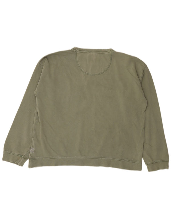 Fat Face Womens Sweatshirt Jumper UK 14 Large Khaki Cotton