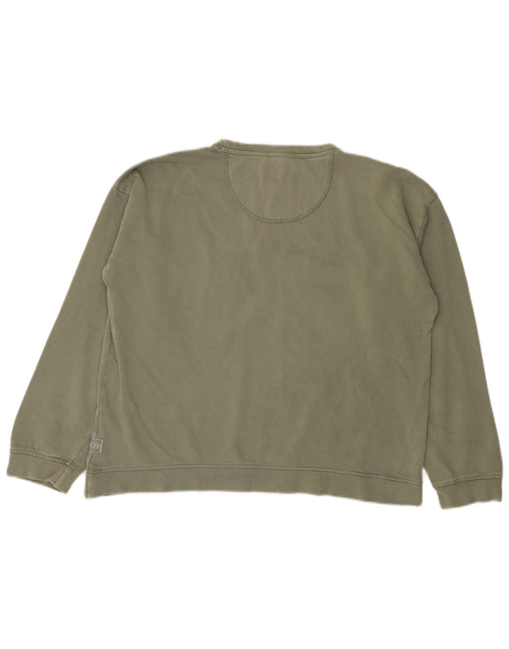Fat Face Womens Sweatshirt Jumper UK 14 Large Khaki Cotton