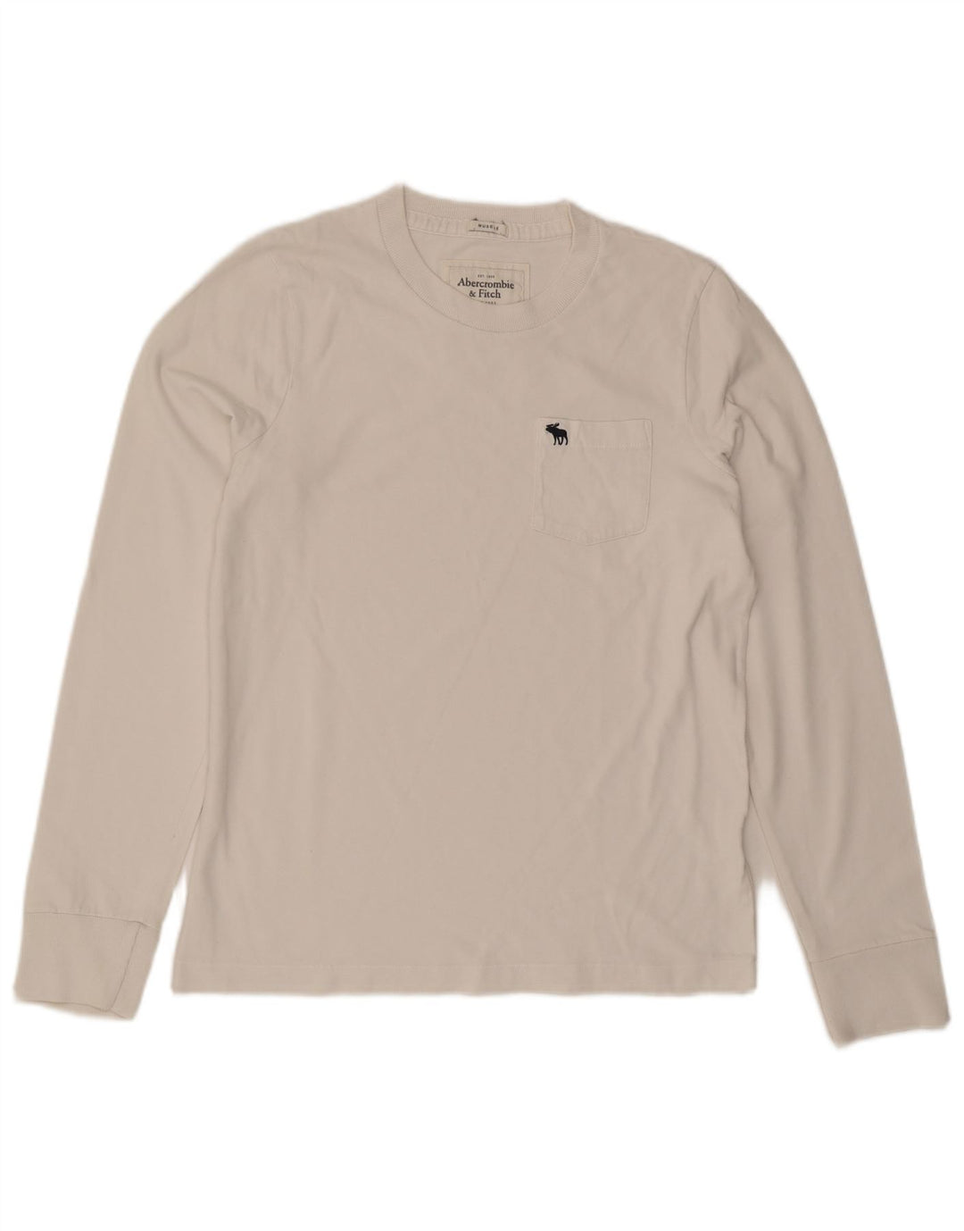 Abercrombie & Fitch Mens Muscle Top Long Sleeve Medium White