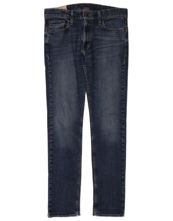 Hollister Mens Skinny Jeans W32 L32 Blue Cotton