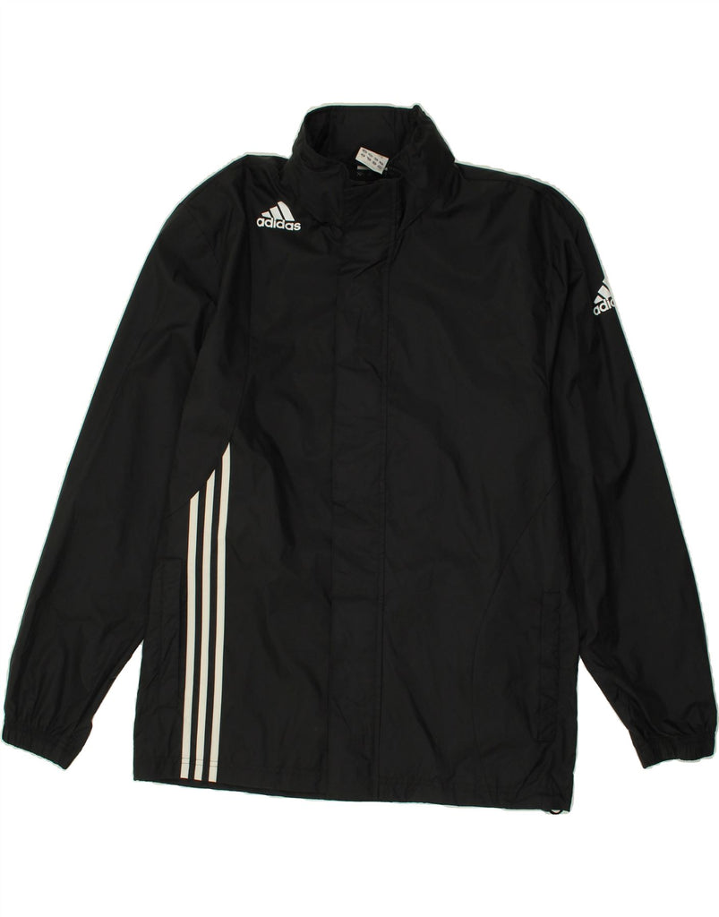 ADIDAS Mens Graphic Tracksuit Top Jacket UK 40/42 Large Black Polyester | Vintage Adidas | Thrift | Second-Hand Adidas | Used Clothing | Messina Hembry 