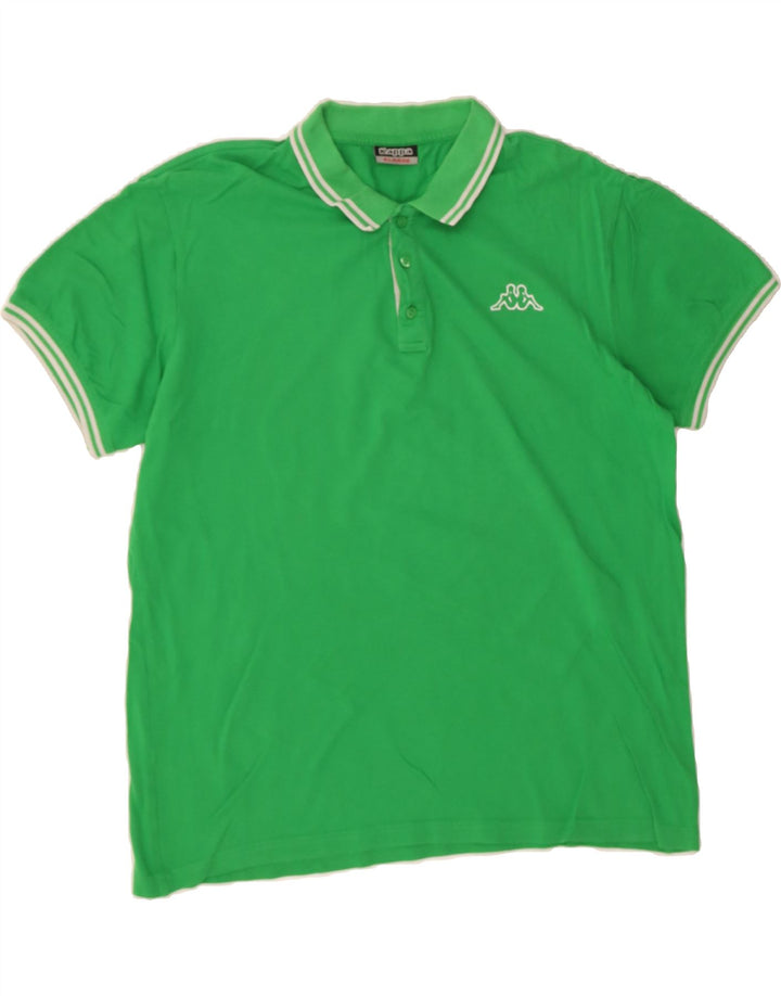 KAPPA Mens Polo Shirt XL Green Cotton Vintage Kappa and Second-Hand Kappa from Messina Hembry 