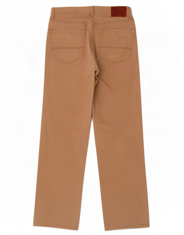 Dockers Mens Classic Fit Casual Trousers W30 L32 Beige Cotton