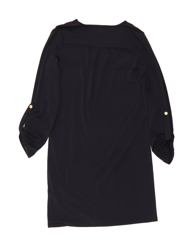 MICHAEL KORS Womens Long Sleeve Shirt Dress UK 10 Small Navy Blue Vintage Michael Kors and Second-Hand Michael Kors from Messina Hembry 