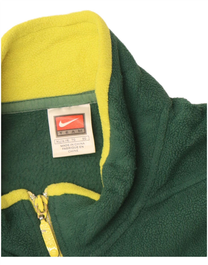 NIKE Womens Oregon Ducks Fleece Jacket US 16/18 XL Green Polyester