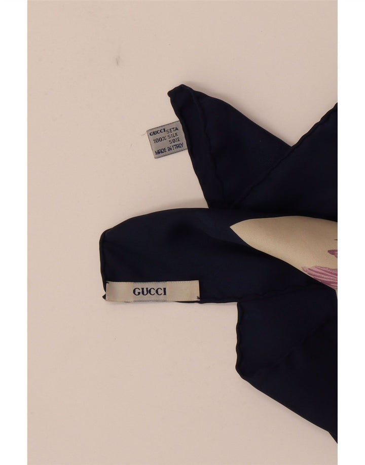 Gucci Womens Graphic Square Scarf One Size Multicoloured Floral Designer