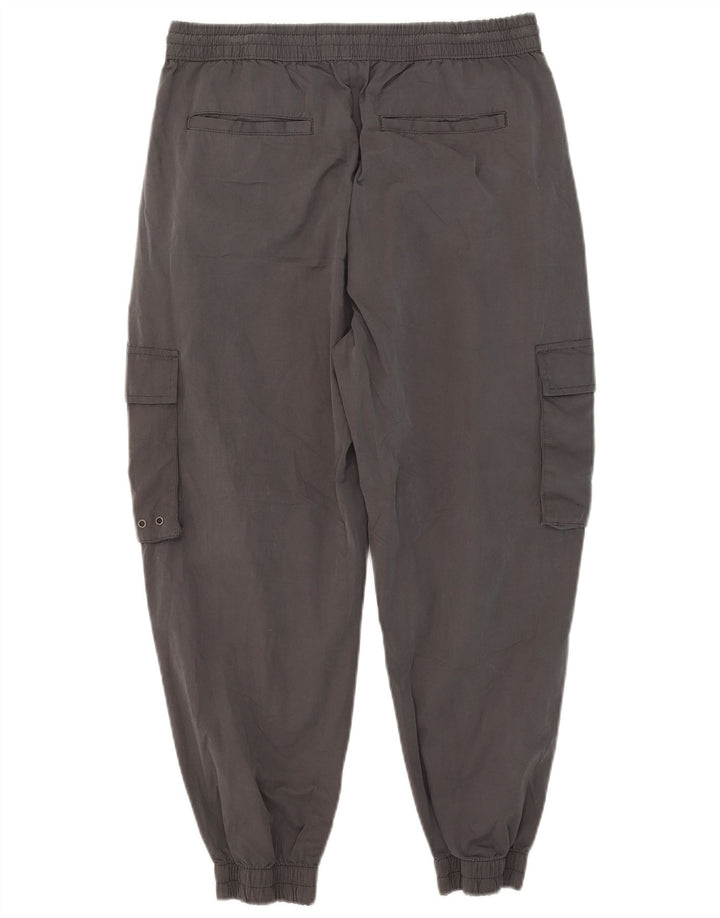 Zara Mens Crop Joggers Cargo Trousers Large W32 L24 Grey Polyester