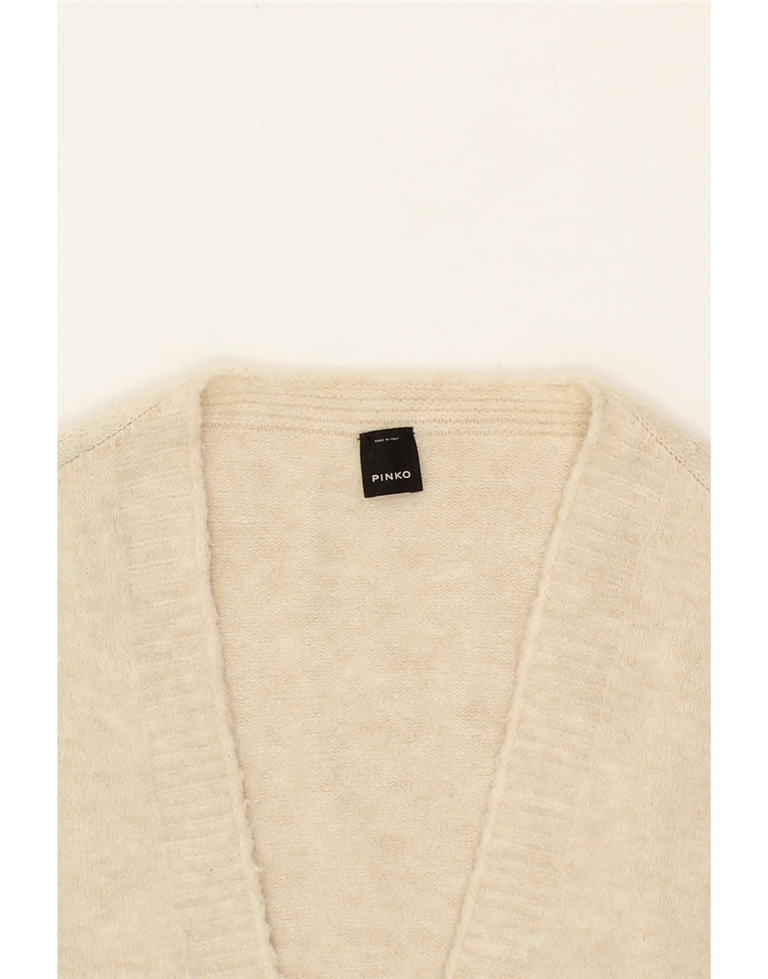 PINKO Womens Oversized Longline Open Cardigan Sweater UK 16 Large Beige Vintage Pinko and Second-Hand Pinko from Messina Hembry 