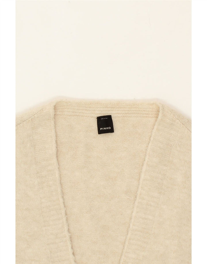 PINKO Womens Oversized Longline Open Cardigan Sweater UK 16 Large Beige Vintage Pinko and Second-Hand Pinko from Messina Hembry 