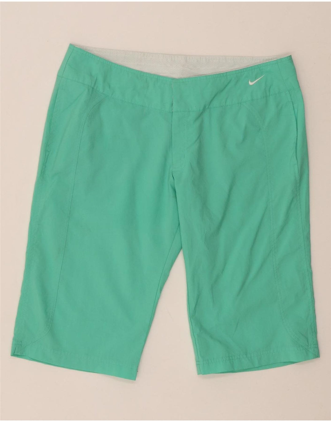 NIKE Womens Bermuda Shorts US 12/14 Large W34  Turquoise Polyester
