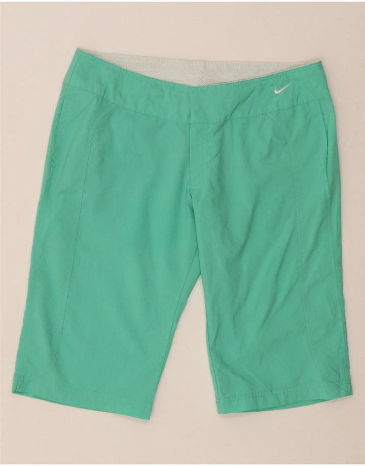 NIKE Womens Bermuda Shorts US 12/14 Large W34  Turquoise Polyester