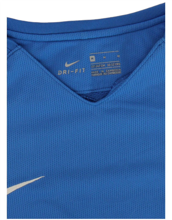 Nike Boys Dri Fit T-Shirt Top 10-11 Years Medium  Blue Colourblock