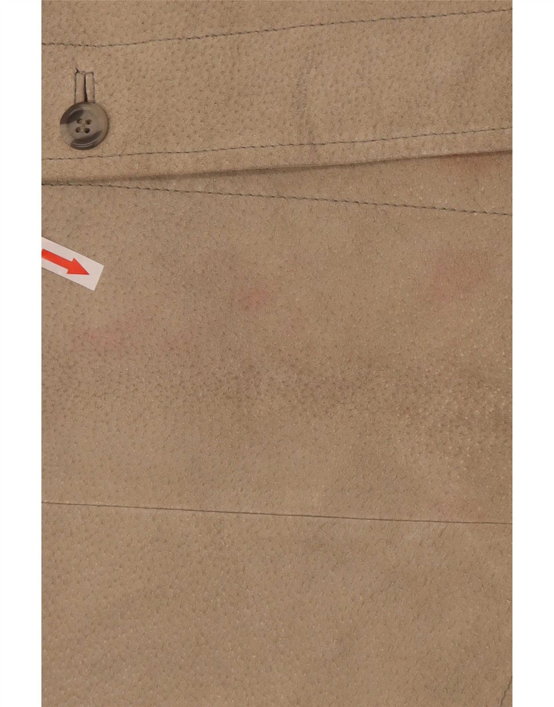 M. Flues Mens Overshirt Suede Shirt Large Beige Leather