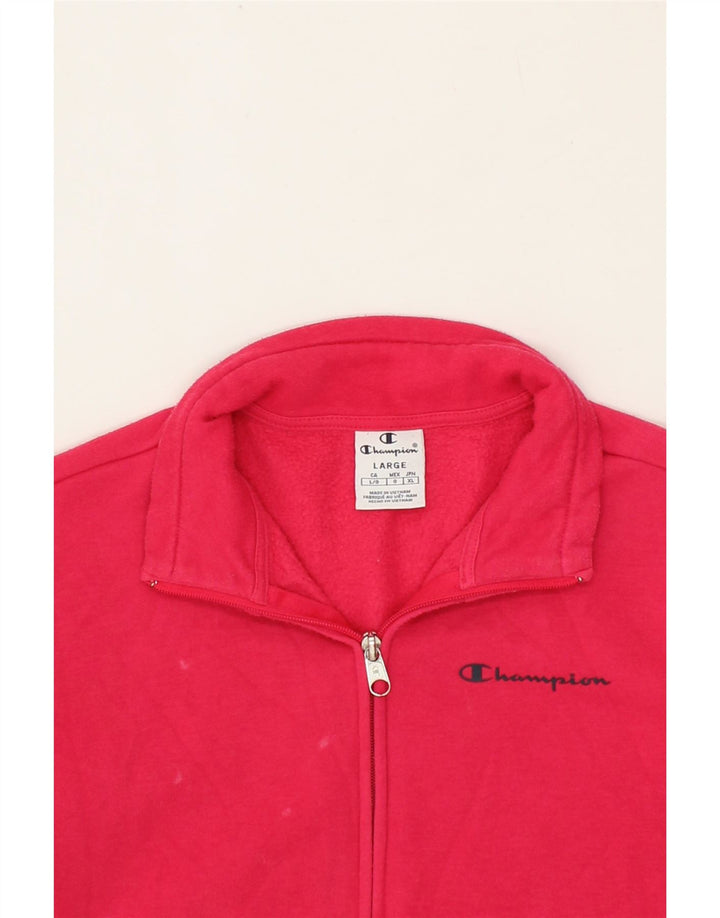 CHAMPION Womens Tracksuit Top Jacket UK 16 Large Pink Vintage Champion and Second-Hand Champion from Messina Hembry 