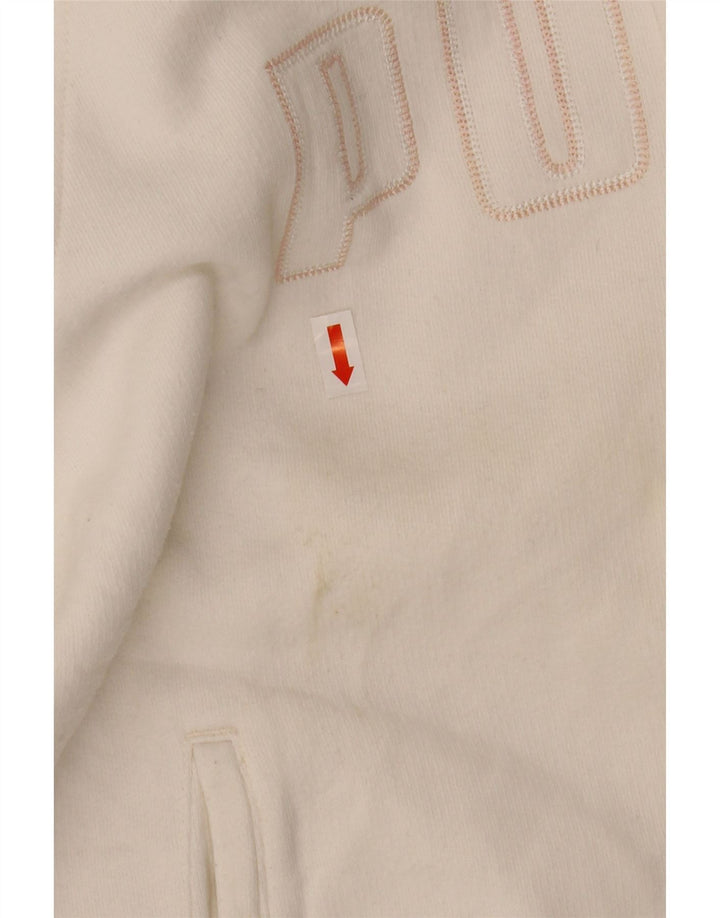 PUMA Womens Graphic Tracksuit Top Jacket UK 14 Medium White