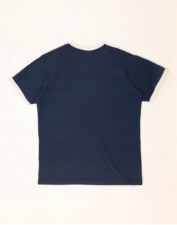 Adidas Mens T-Shirt Top Medium Navy Blue Cotton
