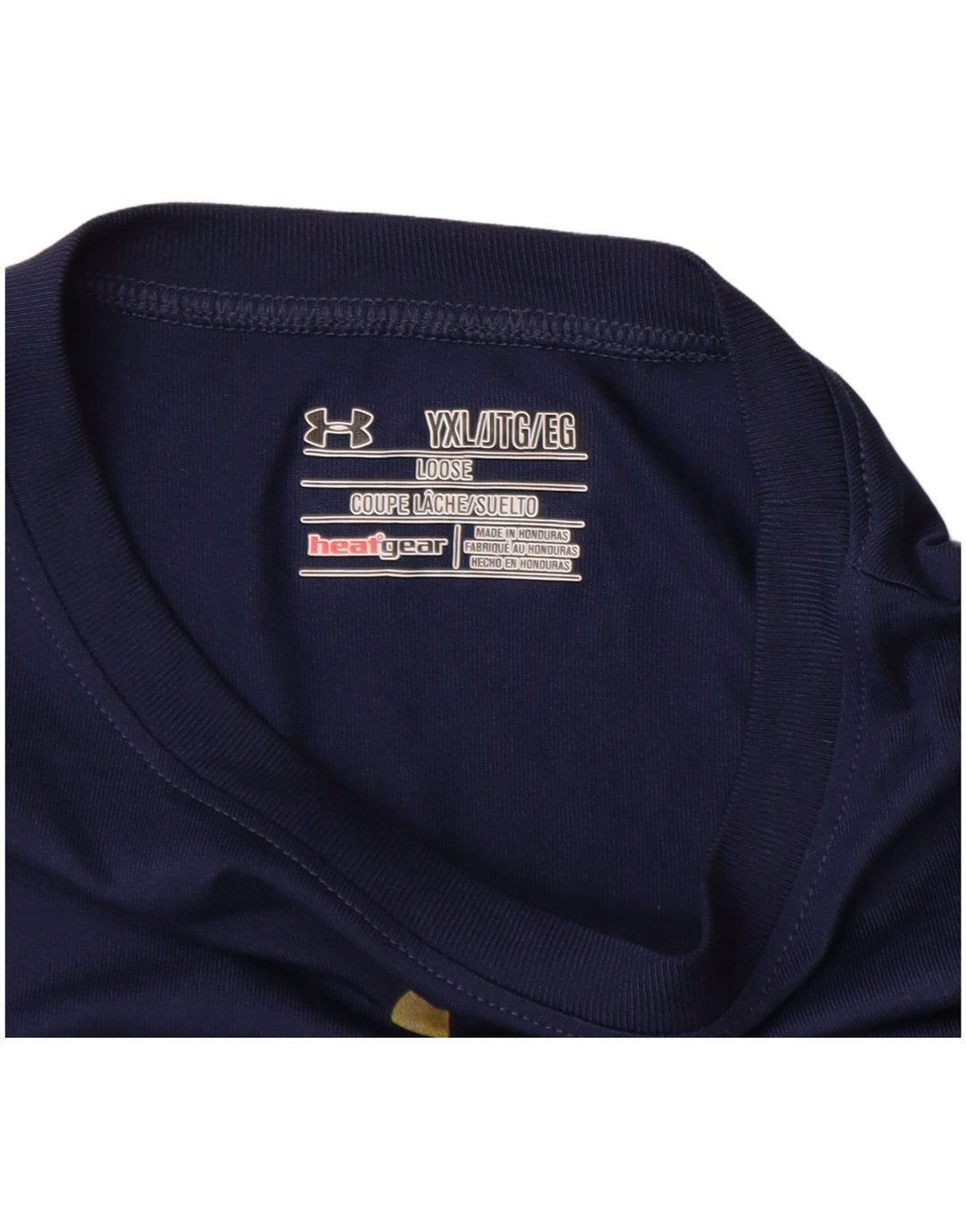 UNDER ARMOUR Boys loose Graphic T-Shirt Top 13-14 Years XL  Navy Blue