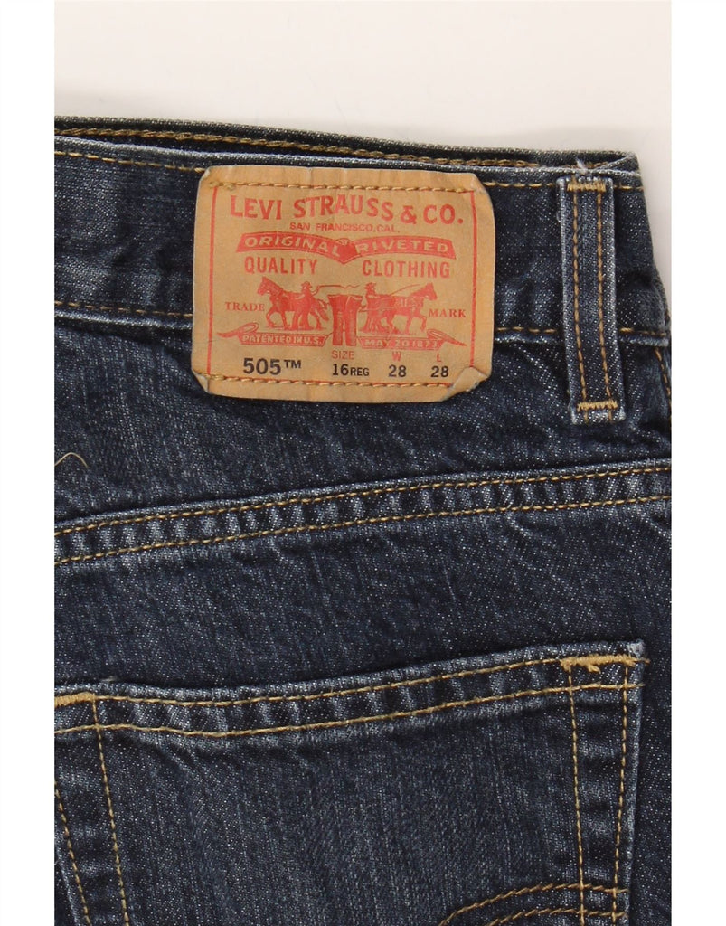 LEVI'S Boys 505 Straight Jeans 15-16 Years W28 L28 Blue Cotton Vintage Levi's and Second-Hand Levi's from Messina Hembry 