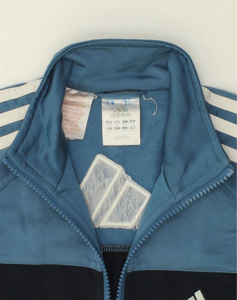 ADIDAS Boys Tracksuit Top Jacket 5-6 Years  Blue Polyester | Vintage Adidas | Thrift | Second-Hand Adidas | Used Clothing | Messina Hembry 