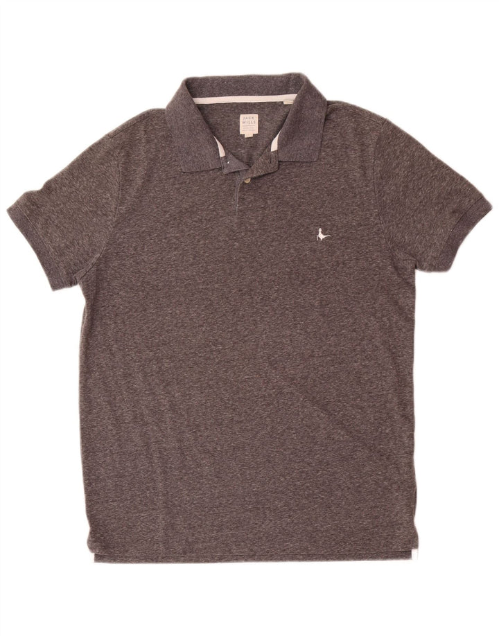 Jack Wills Mens Polo Shirt XL Grey Flecked Polyester