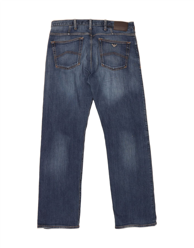 EMPORIO ARMANI Mens Straight Jeans W34 L32 Blue Cotton Vintage Emporio Armani and Second-Hand Emporio Armani from Messina Hembry 