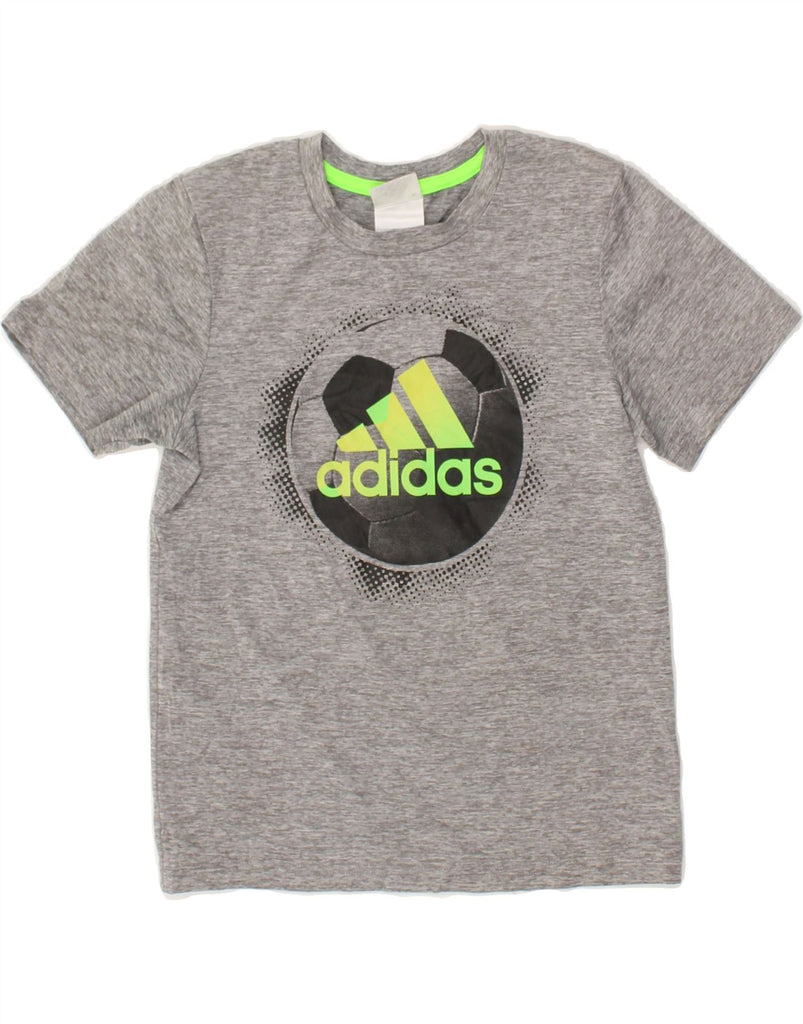 ADIDAS Boys Graphic T-Shirt Top 6-7 Years Grey Cotton | Vintage Adidas | Thrift | Second-Hand Adidas | Used Clothing | Messina Hembry 