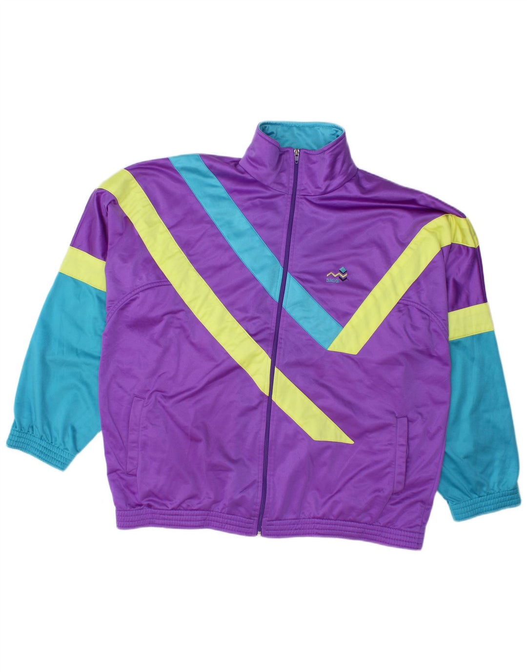 Brugi Mens Full Tracksuit XL  Purple Colourblock Polyester