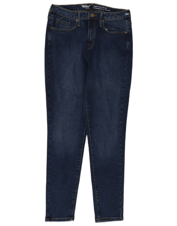 Mossimo Womens High Rise Skinny Jeans US 10 Large W30 L27 Navy Blue Cotton