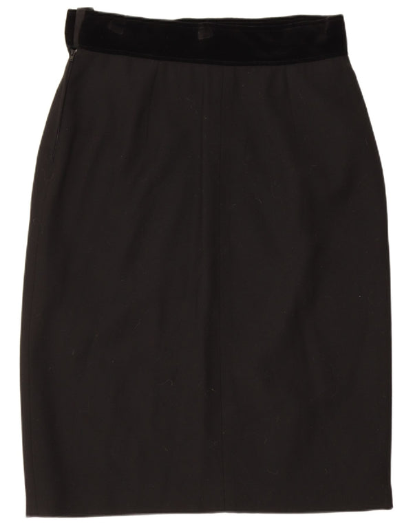 Valentino Womens Pencil Skirt UK 12 Medium W30 Black
