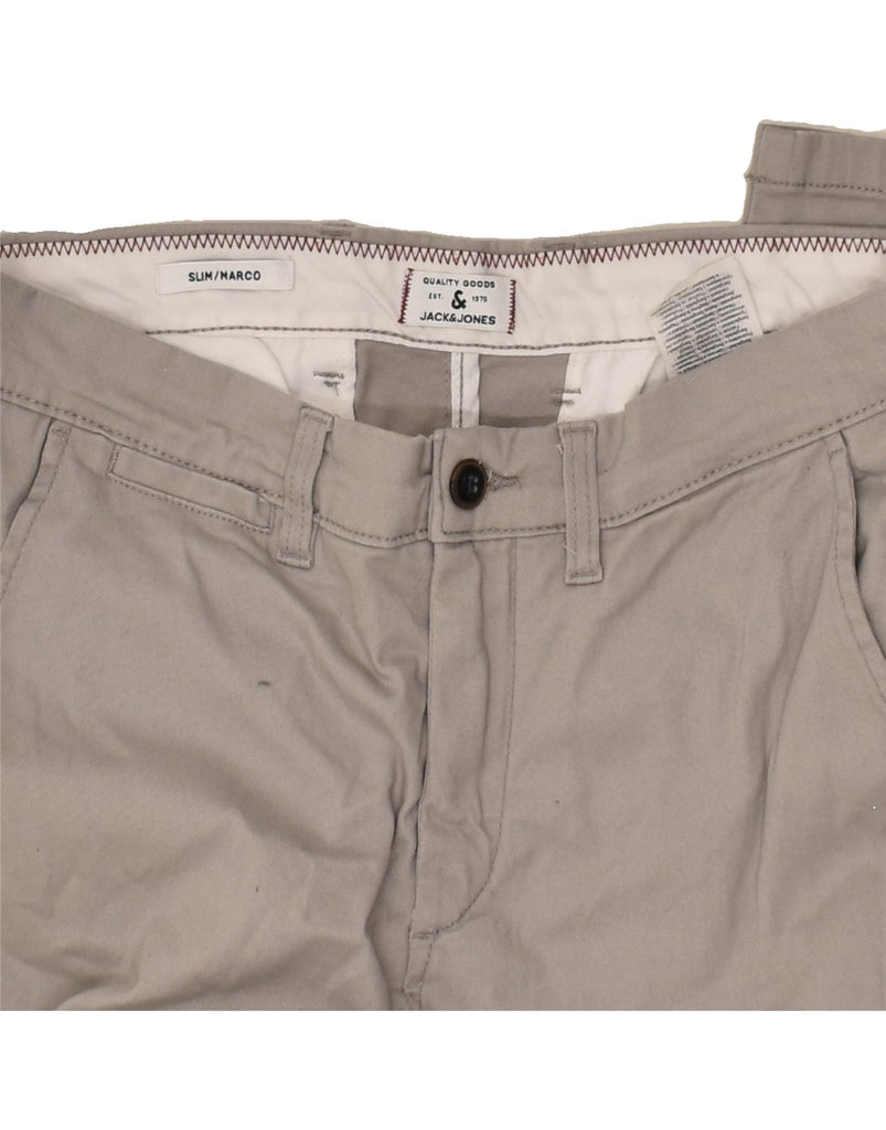 JACK & JONES Mens Marco Slim Chino Trousers W31 L30  Grey Cotton | Vintage Jack & Jones | Thrift | Second-Hand Jack & Jones | Used Clothing | Messina Hembry 