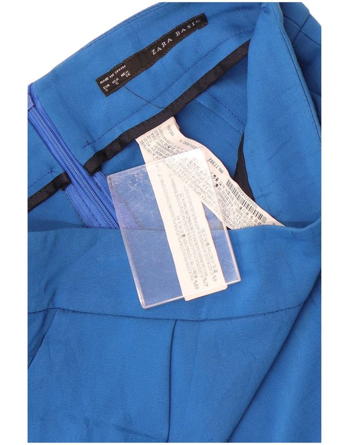 Zara Womens Mini Skirt Small W26 Blue Polyester