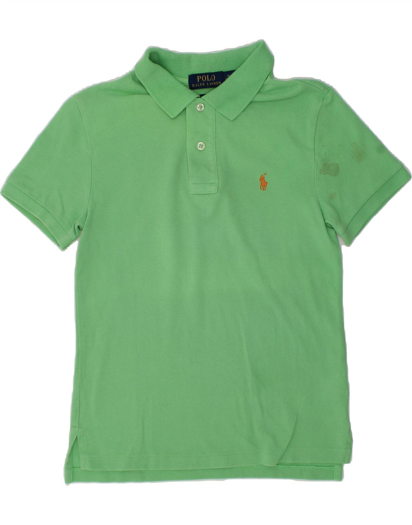 POLO RALPH LAUREN Boys Slim Fit Polo Shirt 10-11 Years Medium  Green | Vintage Polo Ralph Lauren | Thrift | Second-Hand Polo Ralph Lauren | Used Clothing | Messina Hembry 