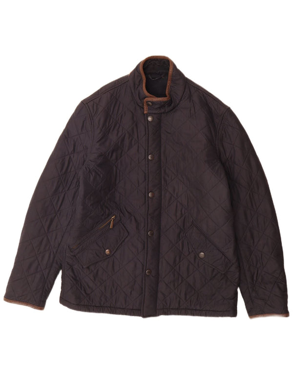 Barbour Mens Quilted Jacket UK 40 Large Navy Blue