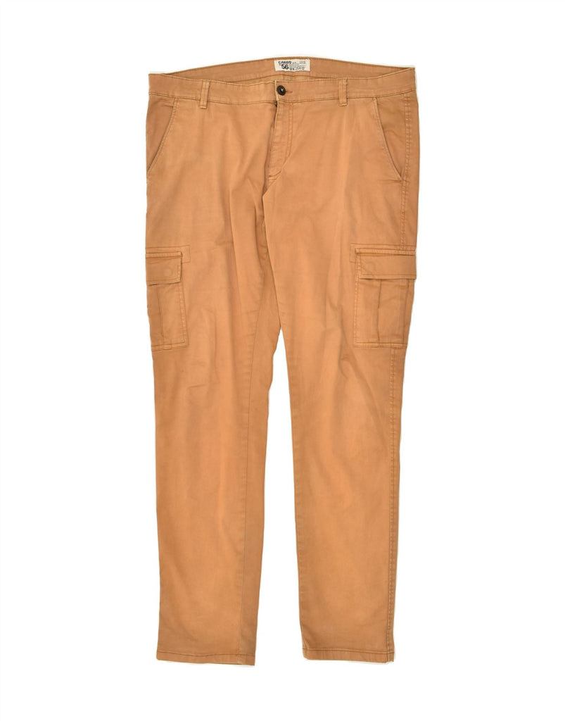 OVS Mens Slim Cargo Trousers W40 L33 Brown Cotton | Vintage OVS | Thrift | Second-Hand OVS | Used Clothing | Messina Hembry 