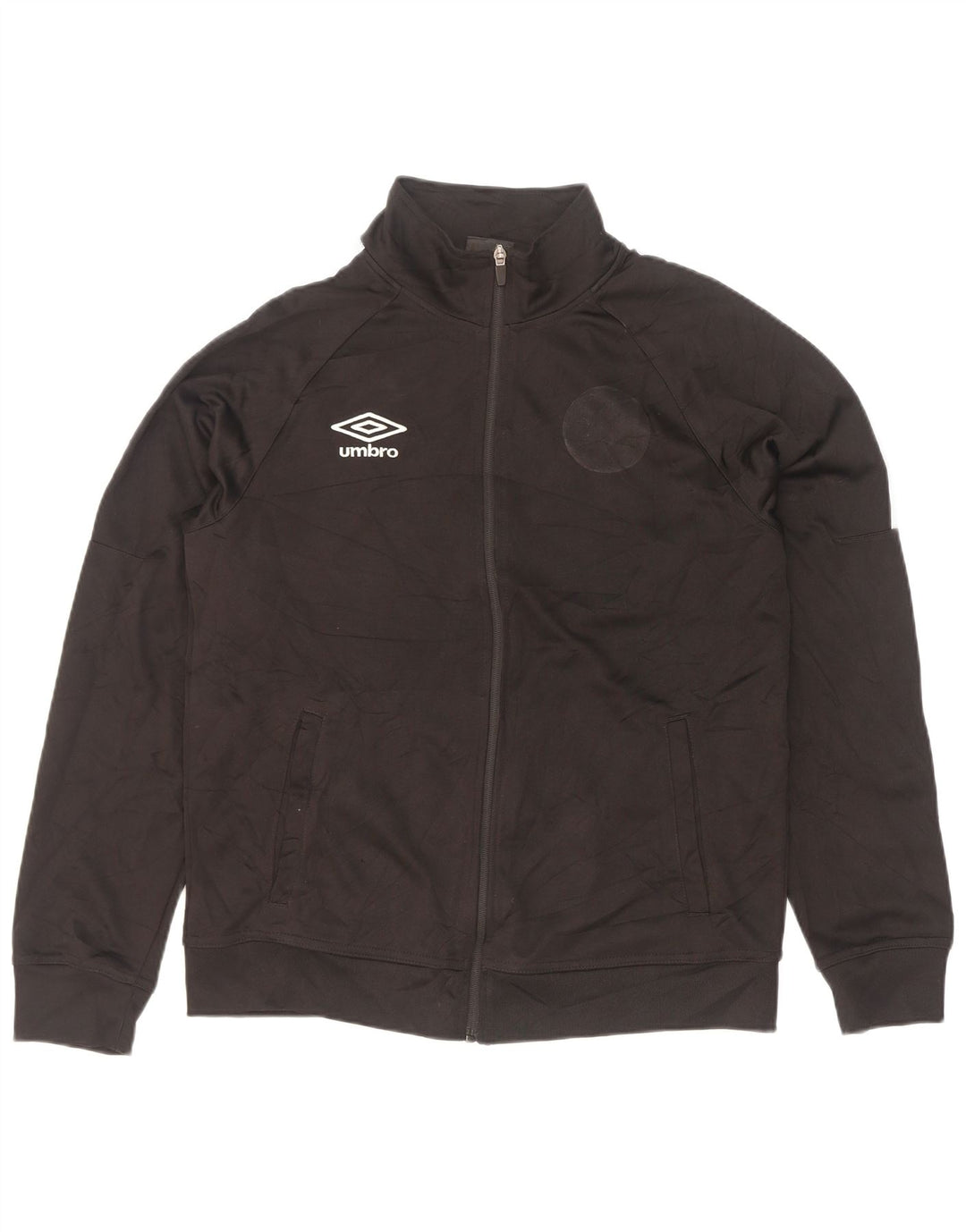 Umbro Mens Tracksuit Top Jacket Large Black Polyester