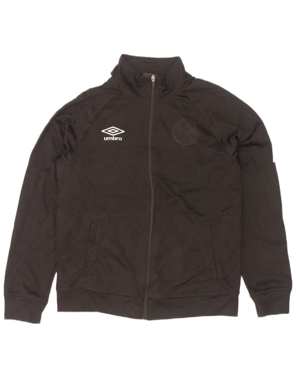 Umbro Mens Tracksuit Top Jacket Large Black Polyester