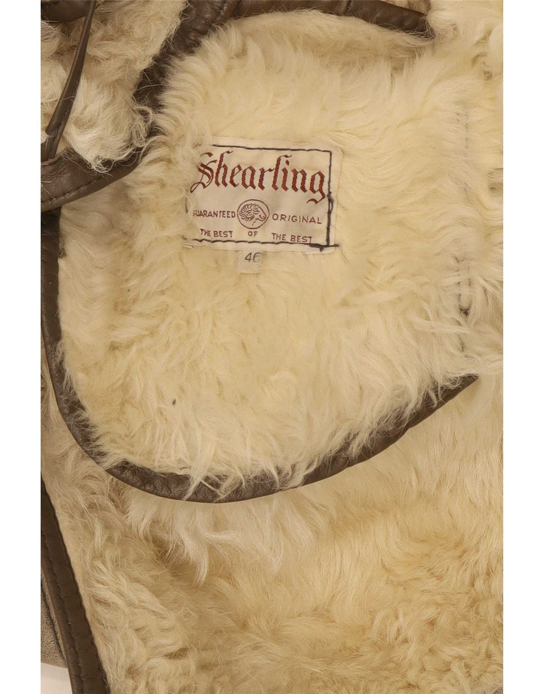 Vintage Womens Shearling Jacket IT 46 Large Grey