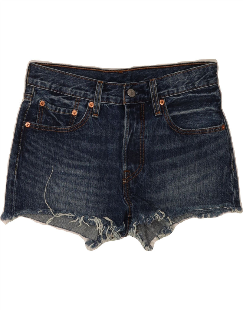 LEVI'S Womens 501 Denim Shorts W26 Small Blue Cotton Vintage Levi's and Second-Hand Levi's from Messina Hembry 