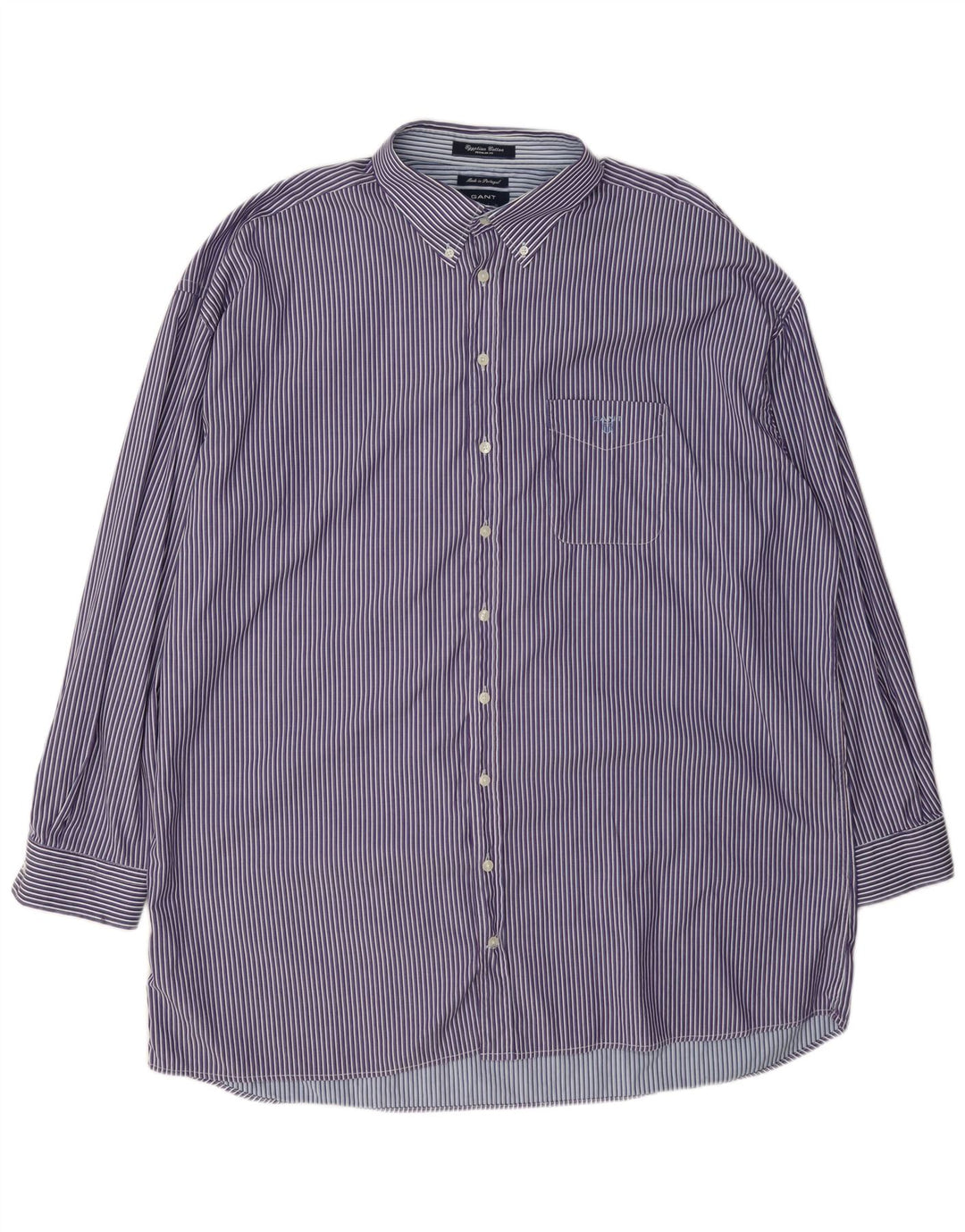 Gant Mens Regular Fit Shirt 4XL Purple Striped Cotton