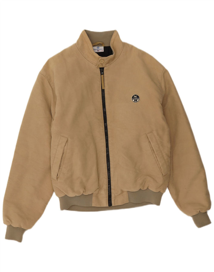 North Sails Mens Bomber Jacket UK 38 Medium Beige