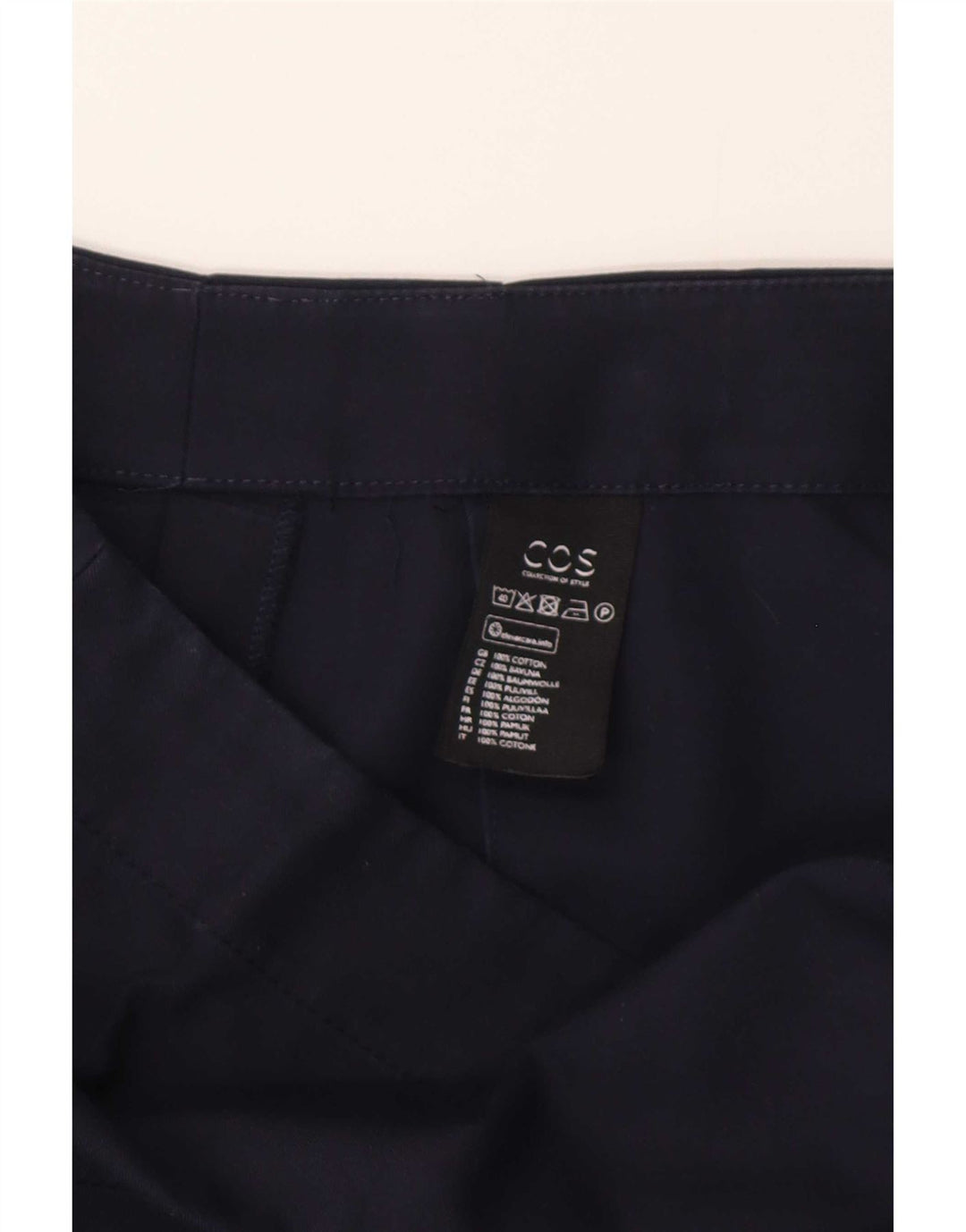 Cos Womens Cargo Skirt Medium W28 Navy Blue Cotton