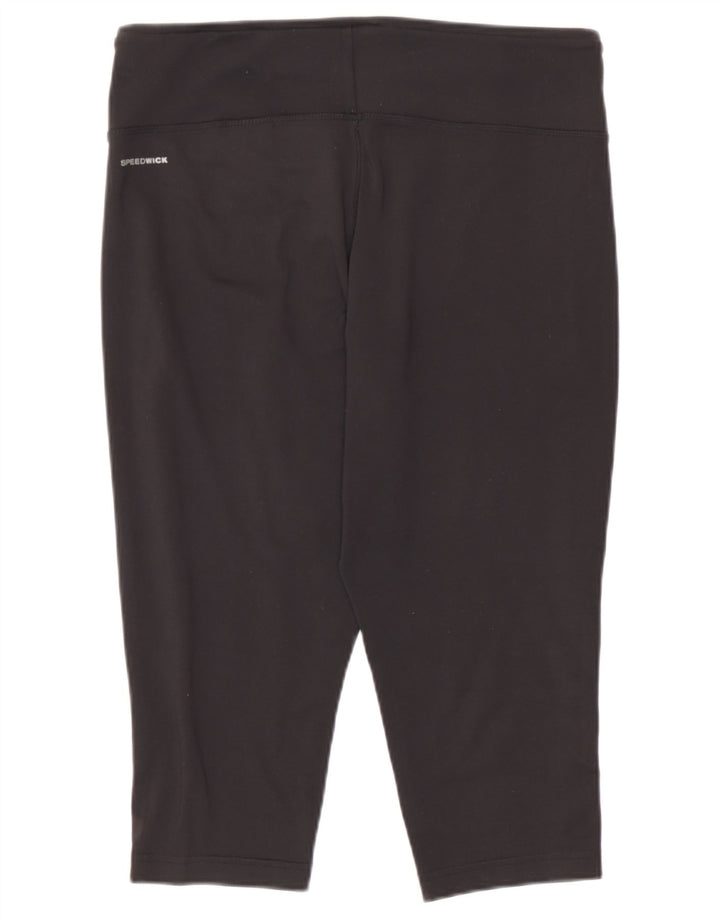 Reebok Womens Capri Leggings UK 16/18 Large Black Polyester