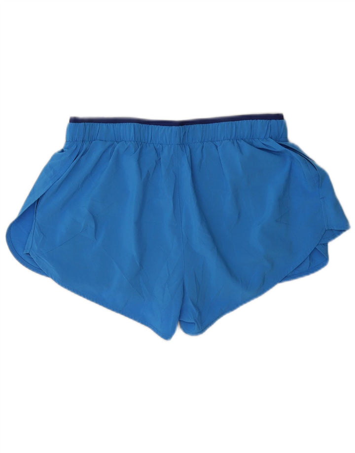 Nike Womens Dri Fit Sport Shorts UK 12 Medium Blue Polyester